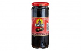 Figaro Plain Black Olives   Plastic Jar  450 grams